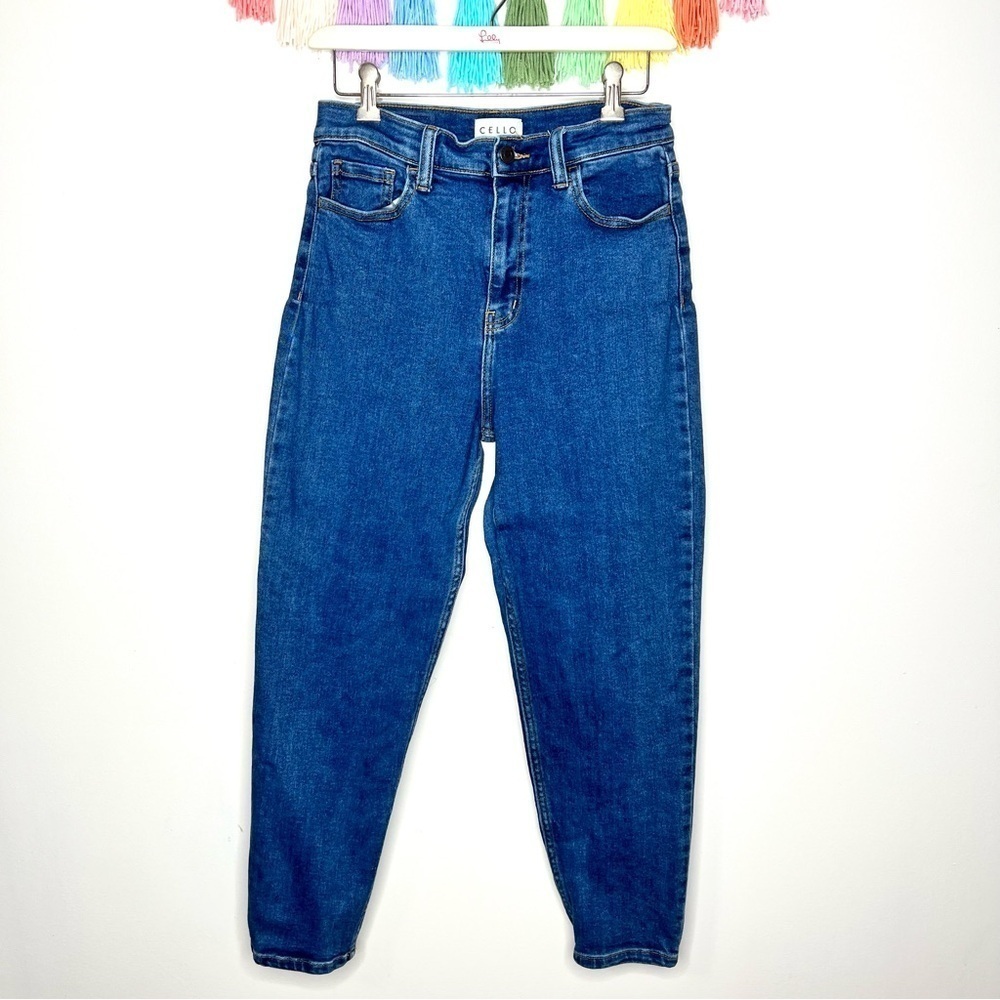 Cello Medium Wash Baggy Loose Fitting High Waisted Jeans Size 7 Juniors